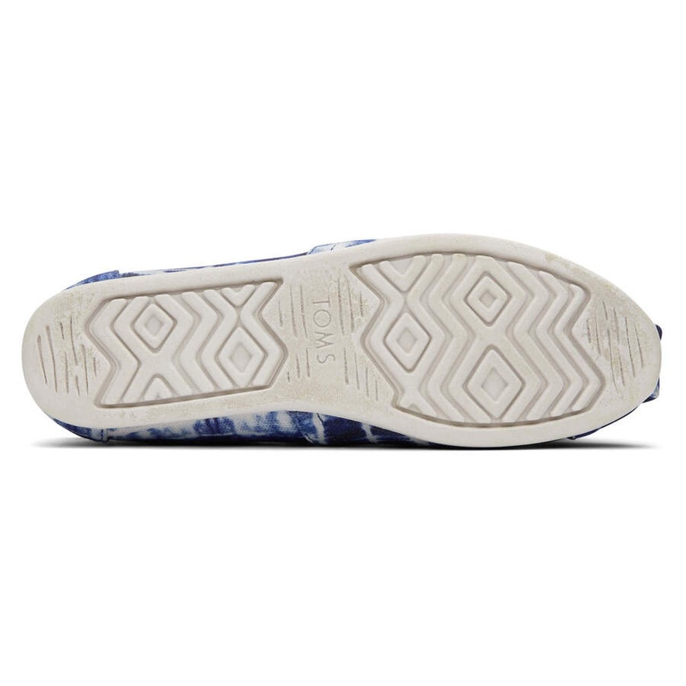 Toms Women's Alpargata Batik Dye Blue Canvas Sneakers Size 7 - Picture 2 of 5
